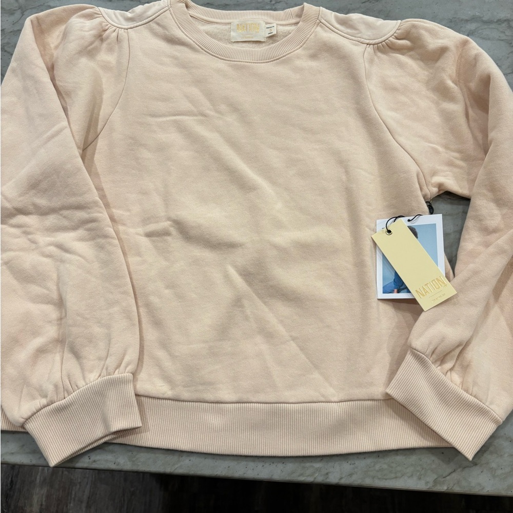 Nation LTD Blush/nude Crew Neck Sweatshirt